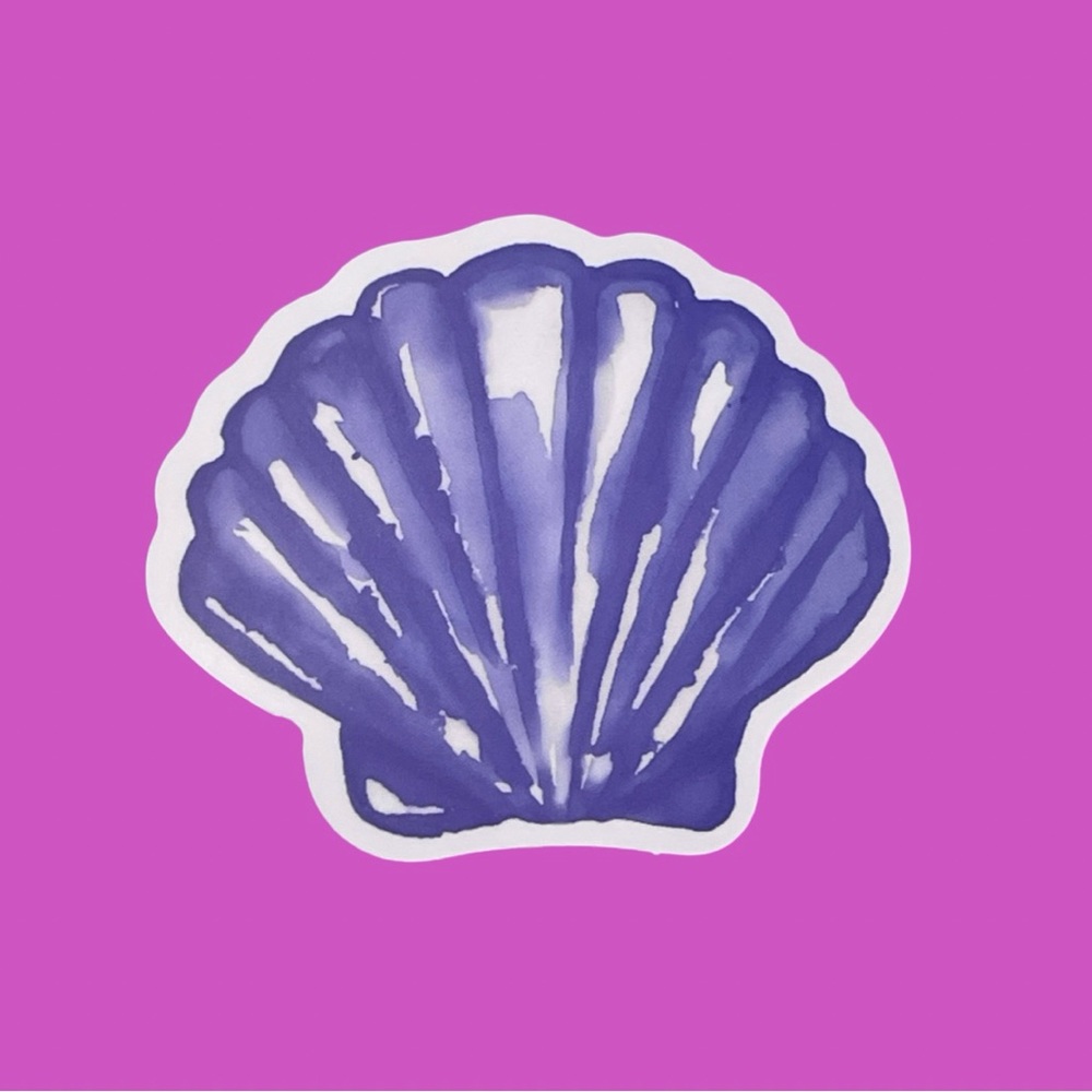 Purple Seashell Sticker